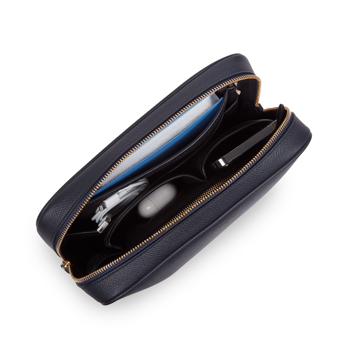 BEN DAWOOD® Luxury Black Wash Bag with Gold Logo