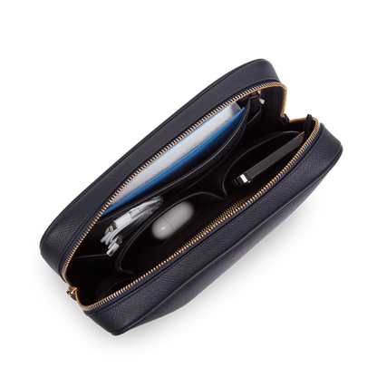 BEN DAWOOD® Luxury Black Wash Bag with Gold Logo