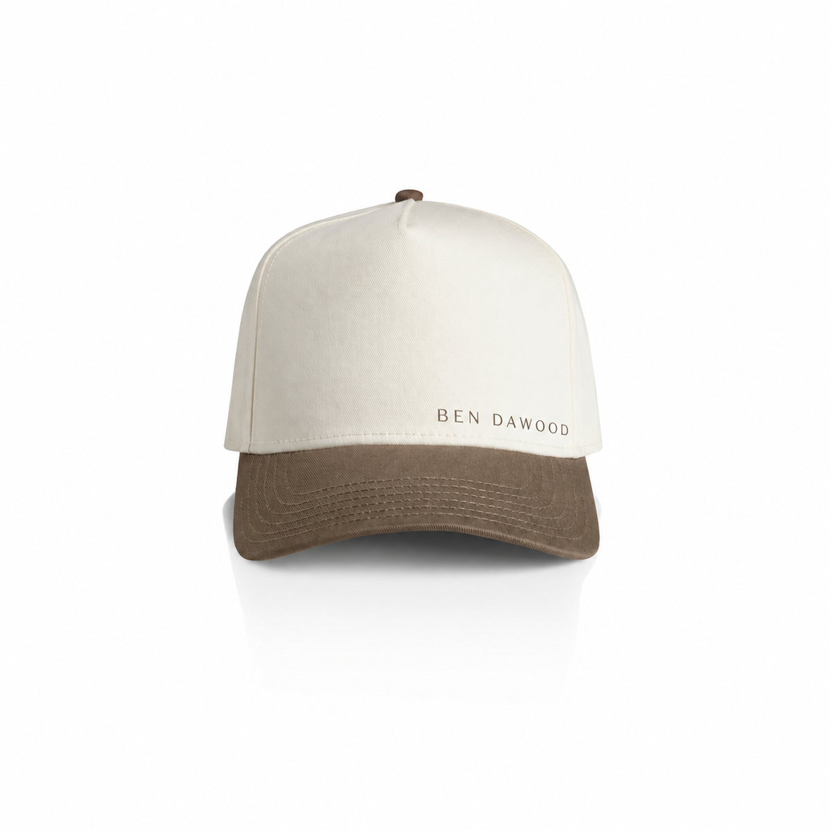 BEN DAWOOD Two-Tone Baseball Cap – Cream & Brown