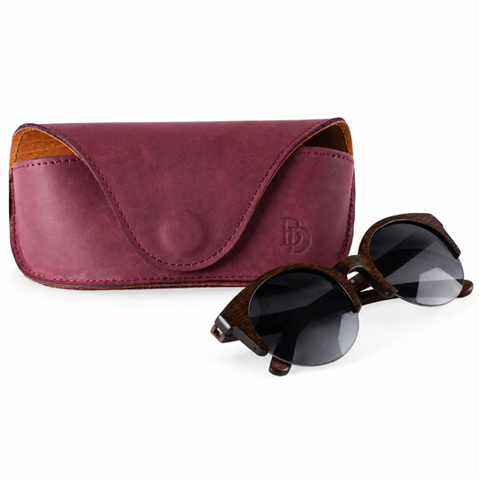 BEN DAWOOD® Premium Glasses Case – Burgundy