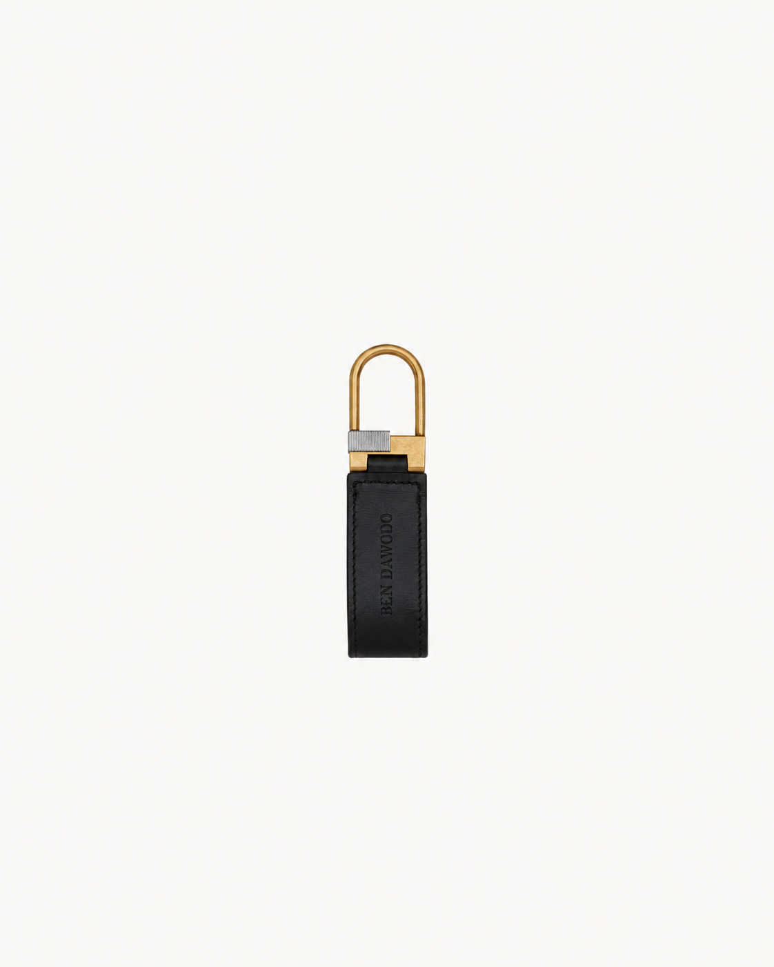 BEN DAWOOD® Black Keychain with Gold-Tone Hardware