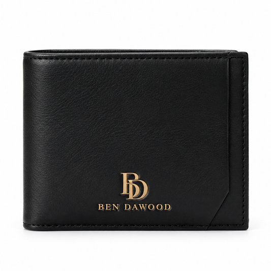 BEN DAWOOD® Black Bifold Wallet for Men